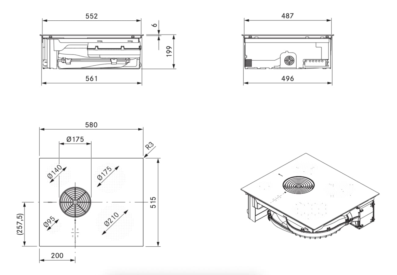 BORA S Pure PURSU 1xx DIMENZIJE